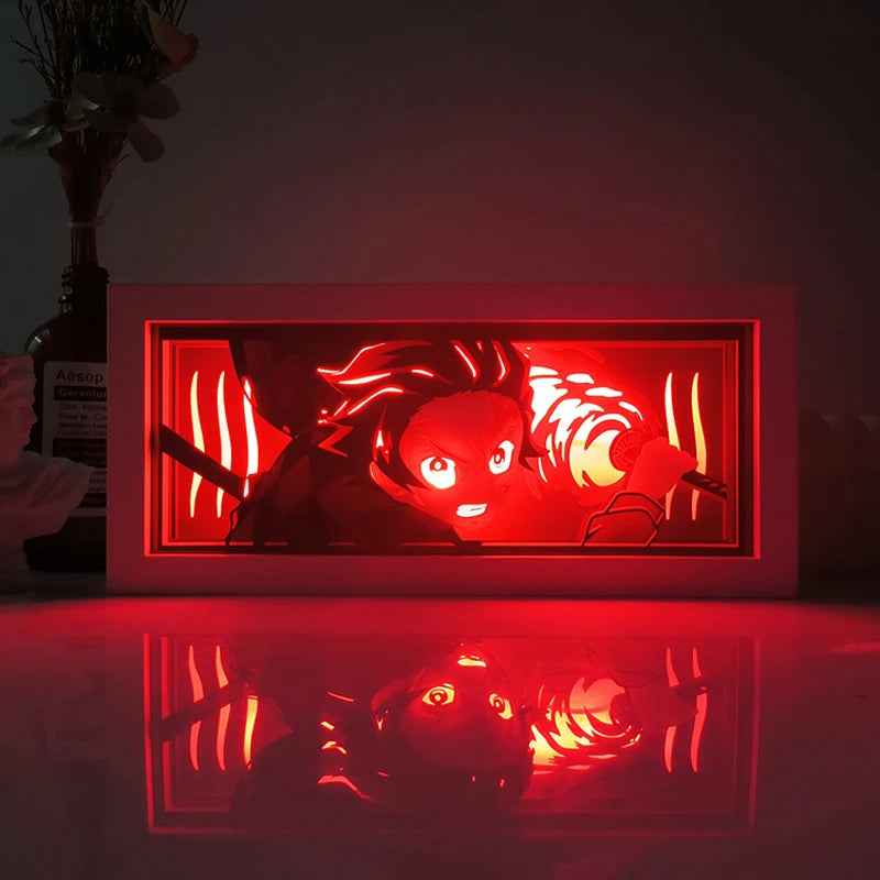 Lampe LED 2D Multi-anime avec télécommande