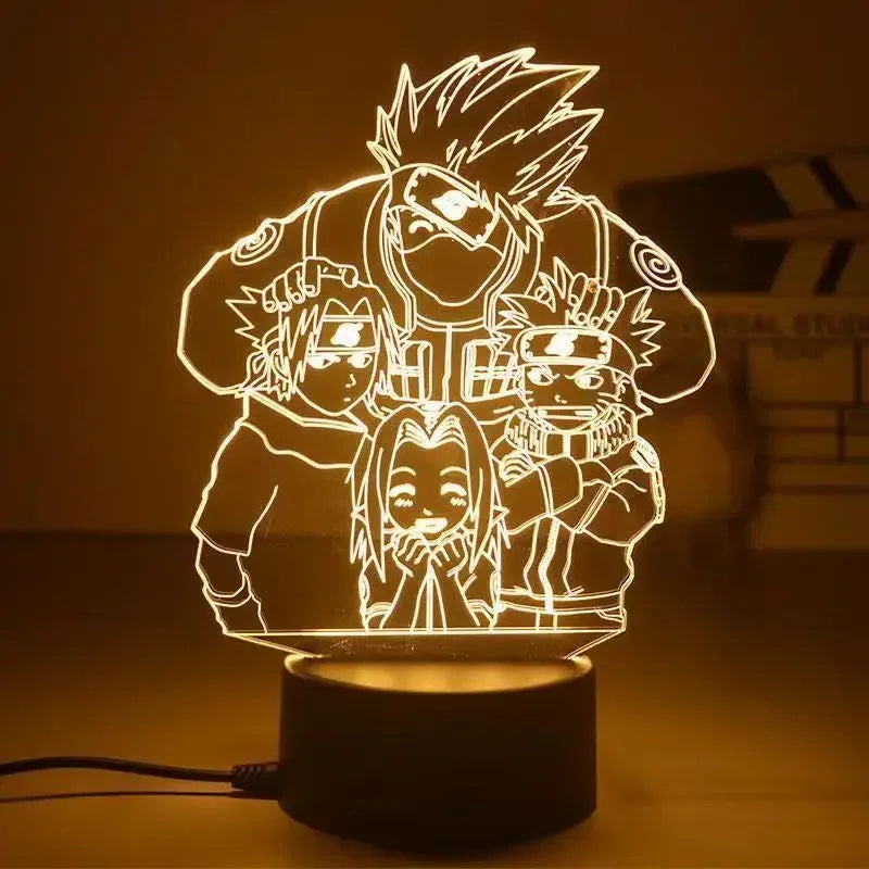 Lampes LED 3D Naruto – Illuminez votre univers ninja