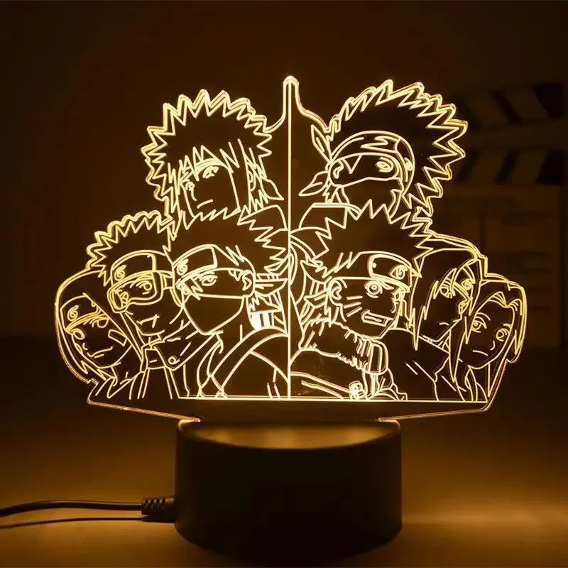 Lampes LED 3D Naruto – Illuminez votre univers ninja